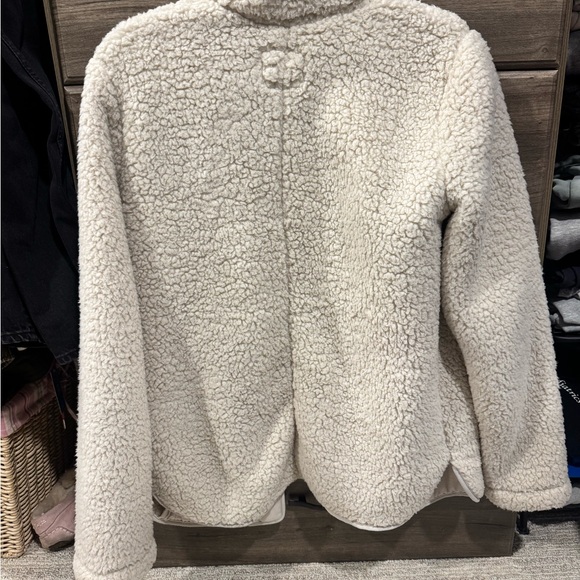 Abercombie Cream Teddy Sherpa Jacket - Picture 5 of 6